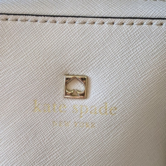 Kate Spade Felix Satchel Leather Bag Cream Black - Picture 6 of 16